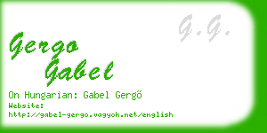 gergo gabel business card